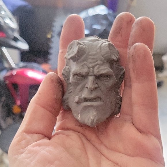 Other - Detailed Gray Devil Head Sculpture